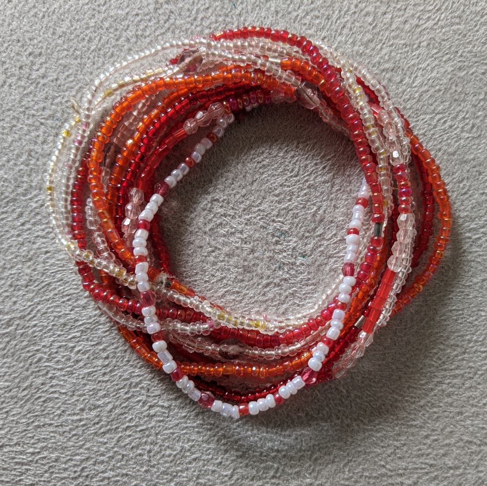 Beautiful beaded stretch bracelets ombre color